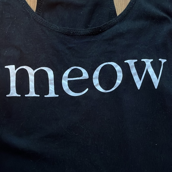 Black Forever 21 Meow Racerback Tank - Picture 4 of 5